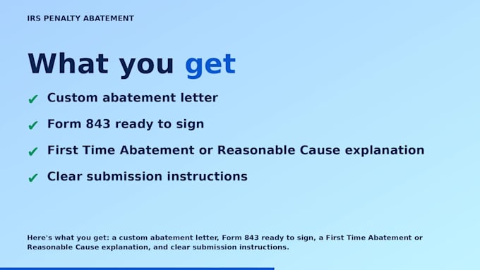 write your irs penalty abatement request for late filing