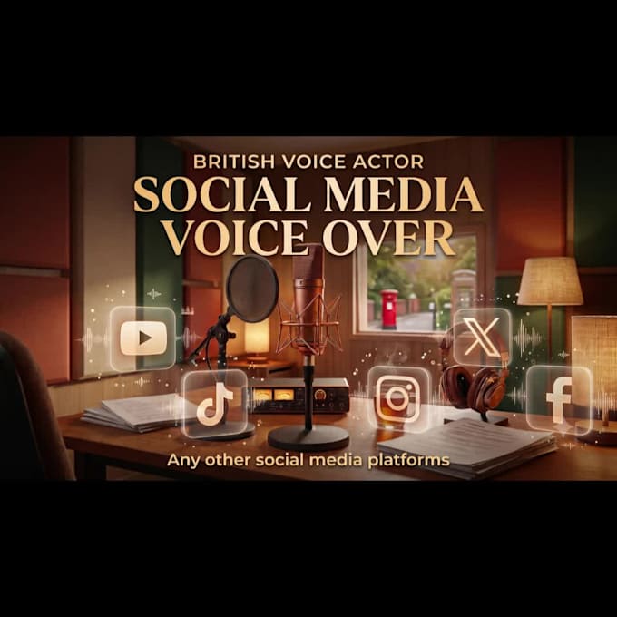 provide a british voice over for youtube, tiktok and other social media needs