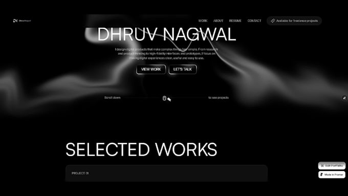 build an interactive framer website