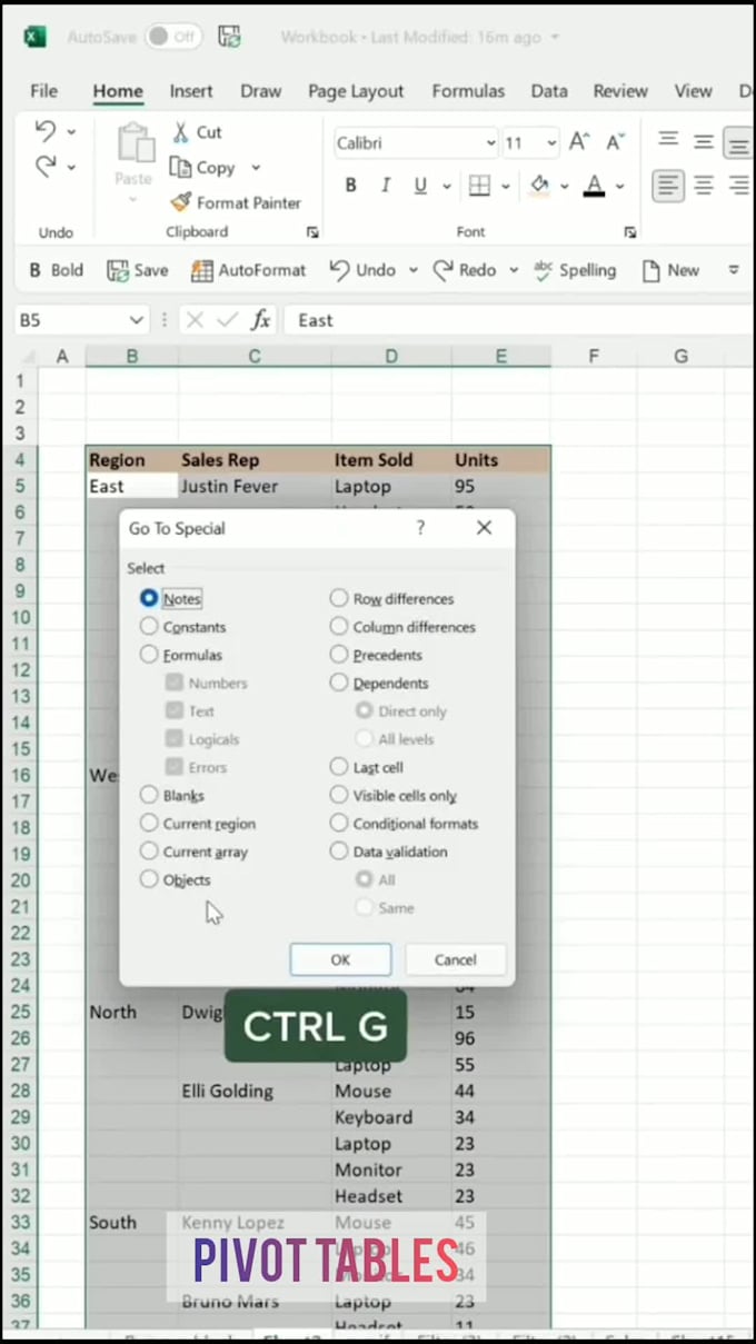 create excel automations dashboard project