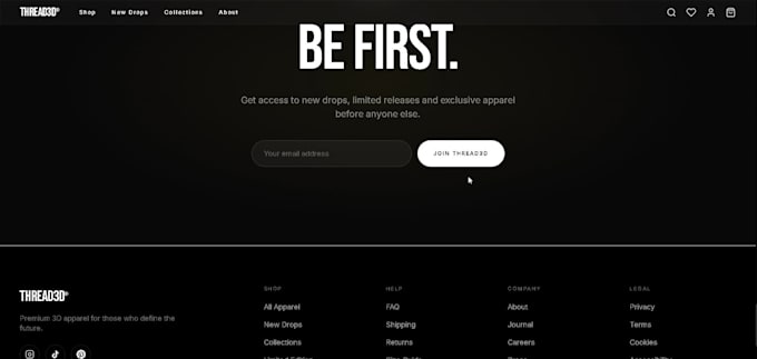design a premium 3d apparel ecommerce website design