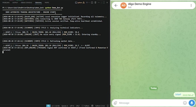 build a python automated trading bot for interactive brokers