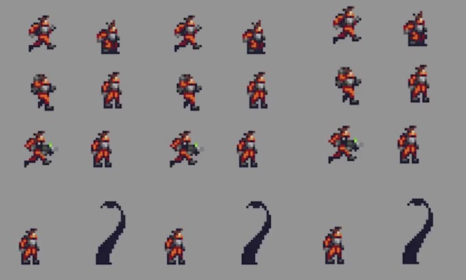 create pixel asset, character, animation, tileset pokemon sprite, sprite sheet