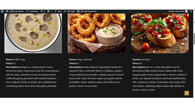 design restaurant website with online order system