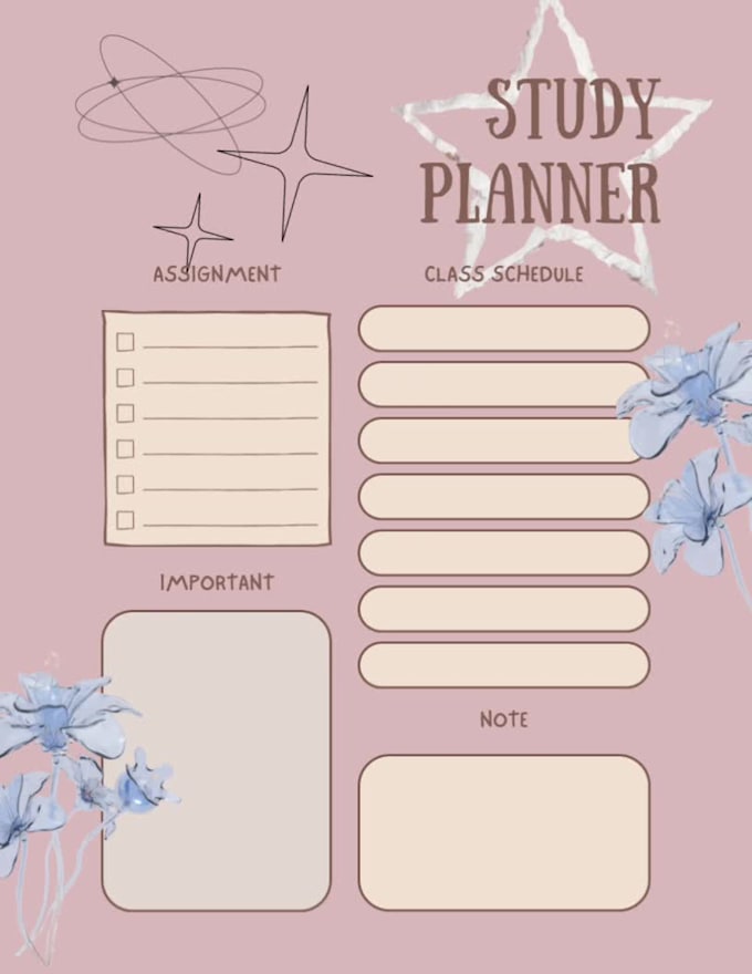 design aesthetic printable planner and printable pdfs