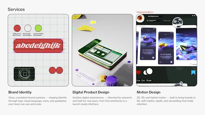 create cinematic 3d motion design and product animation