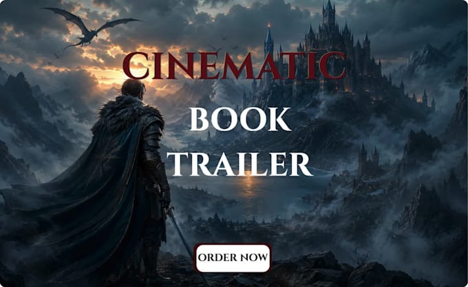 create cinematic book trailer, book video, promotional video for book, trailer