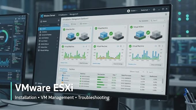 configure and troubleshoot windows server and vmware esxi