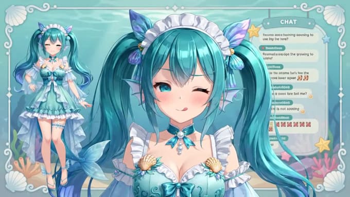 draw and rig 2d vtuber model anime live2d model anime 2d live2d vtuber rigging