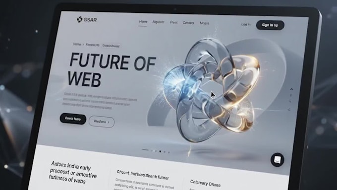 create an interactive 3d website with threejs, gsap, webgl and animations