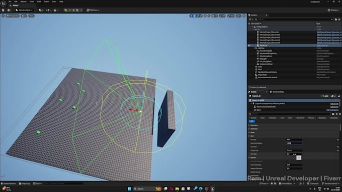 create a modular ai turret system in unreal engine 5