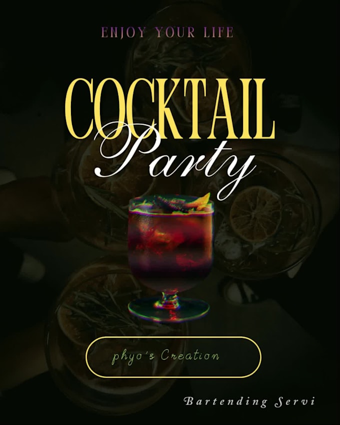 create a modern restaurant and bar menu design