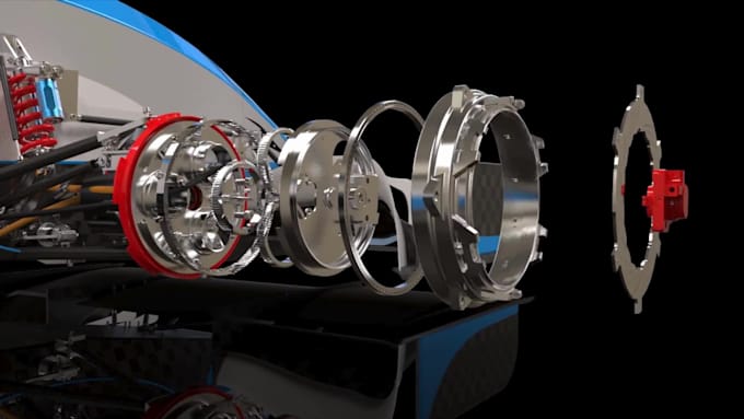 create 3d automotive car animation, exploded view and engineering visualization
