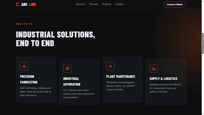 design a modern web3 ready website with wallet connect