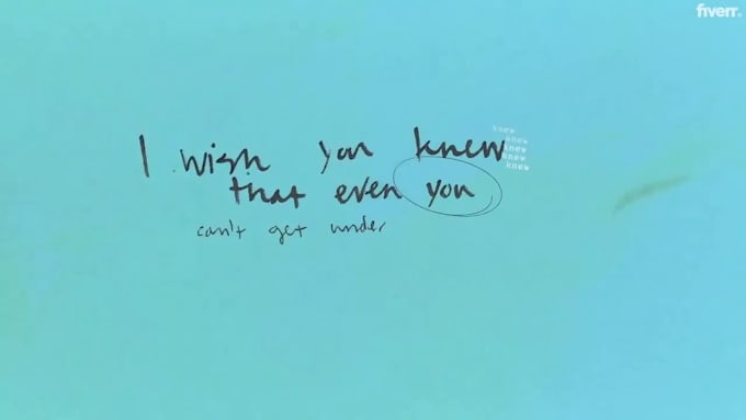 create kinetic typography and animated text videos for rock electronic pop songs