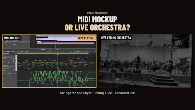 arrange realistic cinematic midi strings for your track