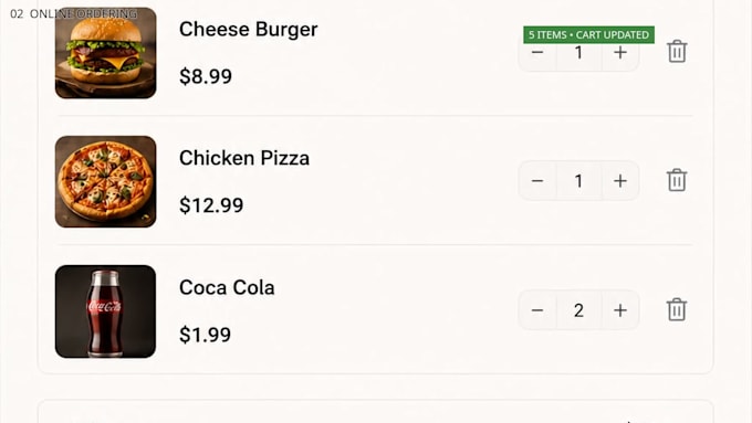 build a restaurant website with online ordering and admin