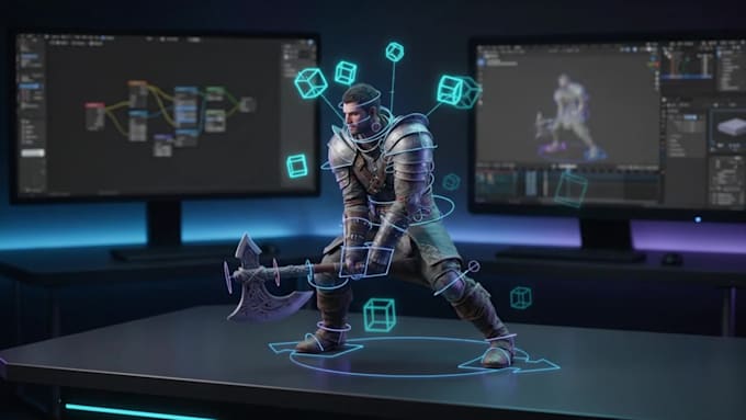 rig your 3d model in blender for game engines or animation