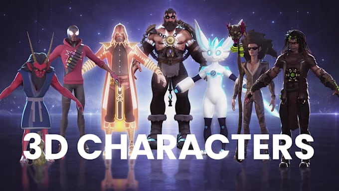 create a 3d character models for videogames or animation