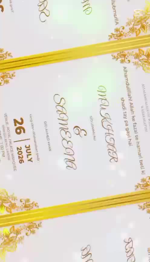 design beautiful digital pakistani wedding card in 24 hours