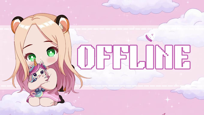 create screen animation for vtuber and streamer starting soon brb offline