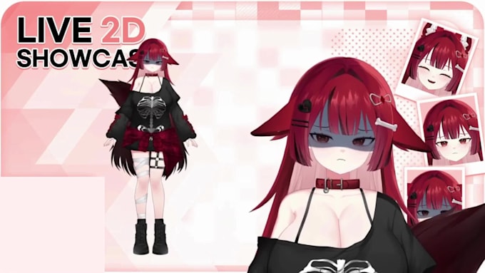 draw and rig professional live2d model, v tuber, v tuber avatar, v tuber rigging