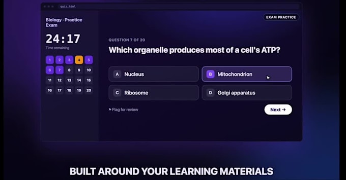 turn your teaching materials into an interactive browser quiz using HTML,CSS,js
