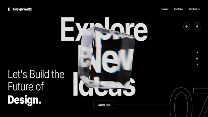 create 3d website, 3d landing page, 3d crypto website