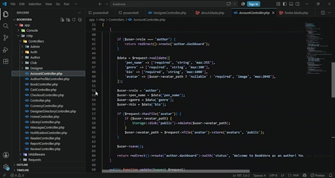 develop a custom ai website as a full stack, front end developer