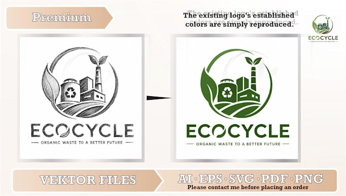 manually recreate and vectorize your logo or sketch