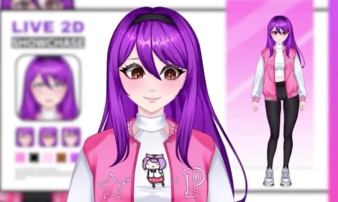 create anime png vtuber model live2d rigging nsfw vtuber for vtubing streaming