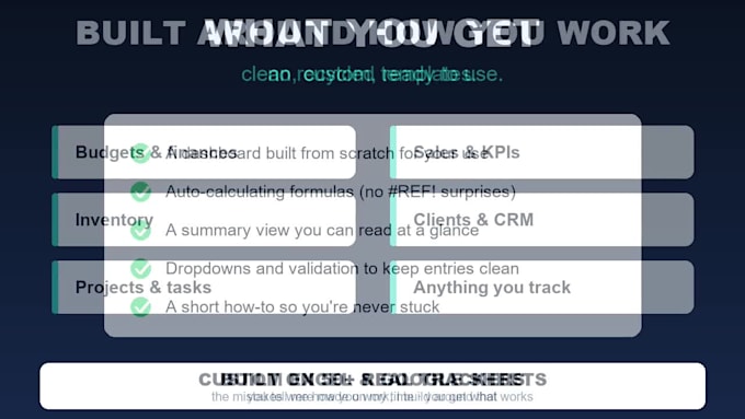 build a custom excel or google sheets dashboard and tracker