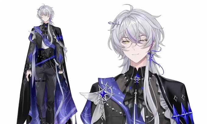 create custom male vtuber model vtuber commission vtuber rigging for streaming