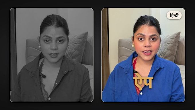 be your indian female hindi english spokesperson
