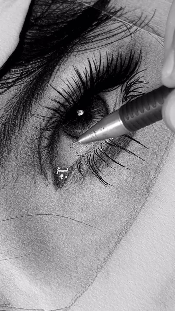 draw your eyes realistically on paper