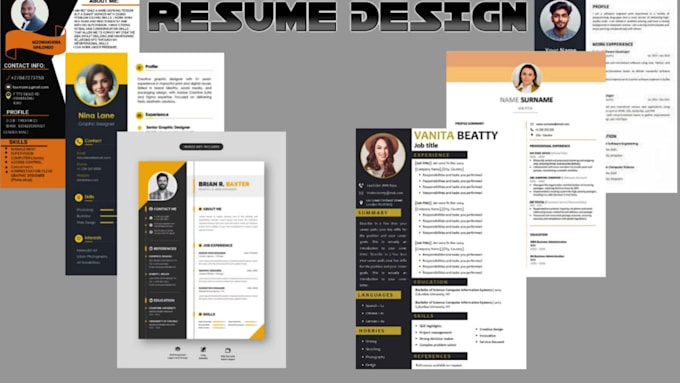 create a modern professional CV resume