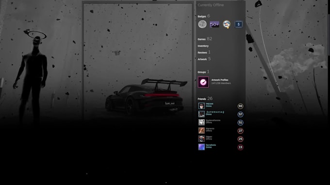 do steam car profile complect and steam artwork