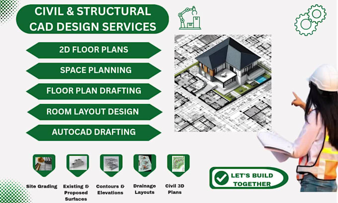 create civil and structural cad drawings in autocad