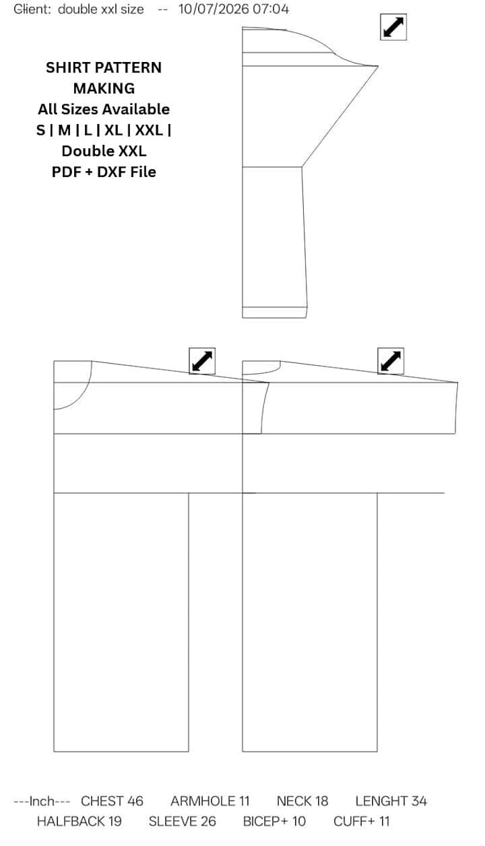 make professional shirt sewing pattern with pdf ai dxf