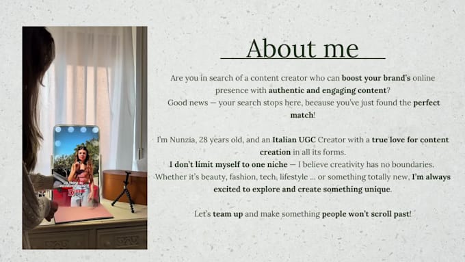 create ugc videos in italian