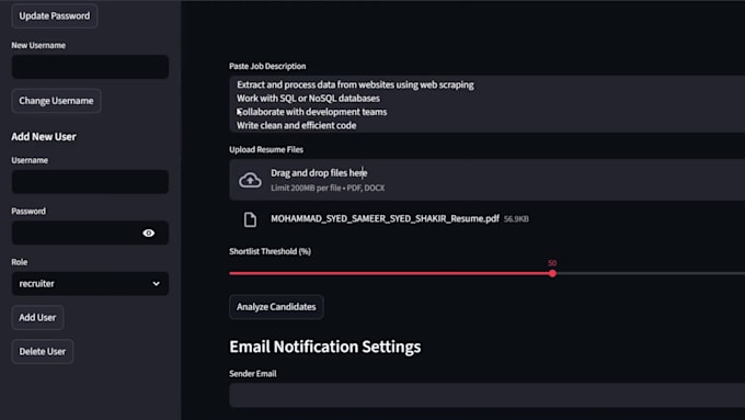 build an ai ats with resume parser, candidate ranking and applicant tracking