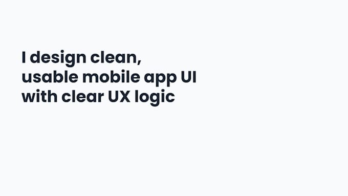 design clean mobile app UI UX for startup mvps