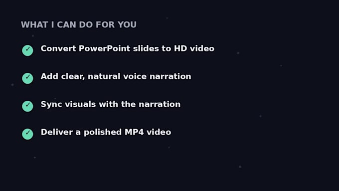 convert your powerpoint into HD video with voice narration