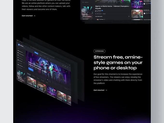 develop video streaming live streaming website gaming website online streaming