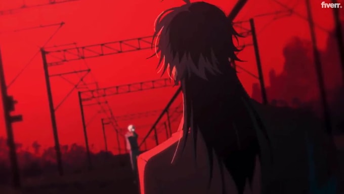 create beautiful anime inspired, 2d animation, japanese anime style animation