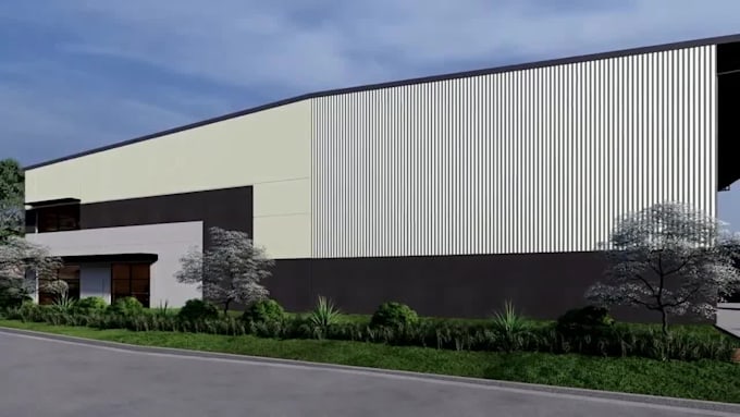 create 3d industrial facility animation 3d factory animation
