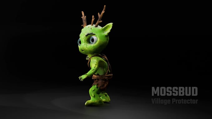 create a 3d character model and texture for your university project