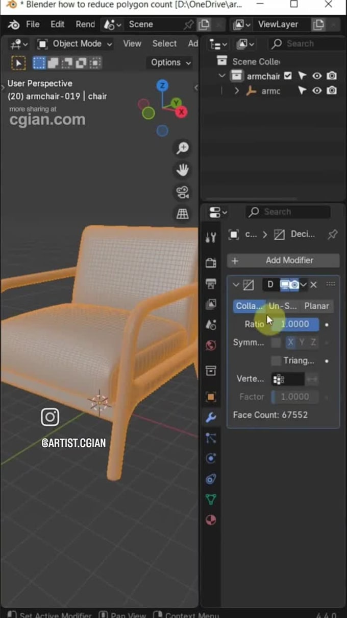 create low poly 3d models for games or animation