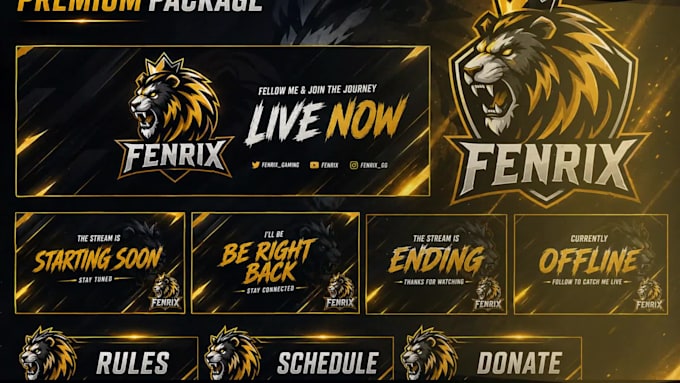 design animated overlay, stream overlay and static  overlay