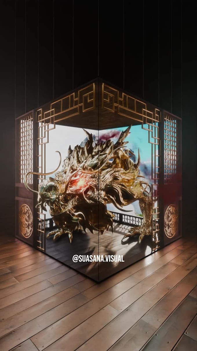 design custom 3d anamorphic animations for unique led screen